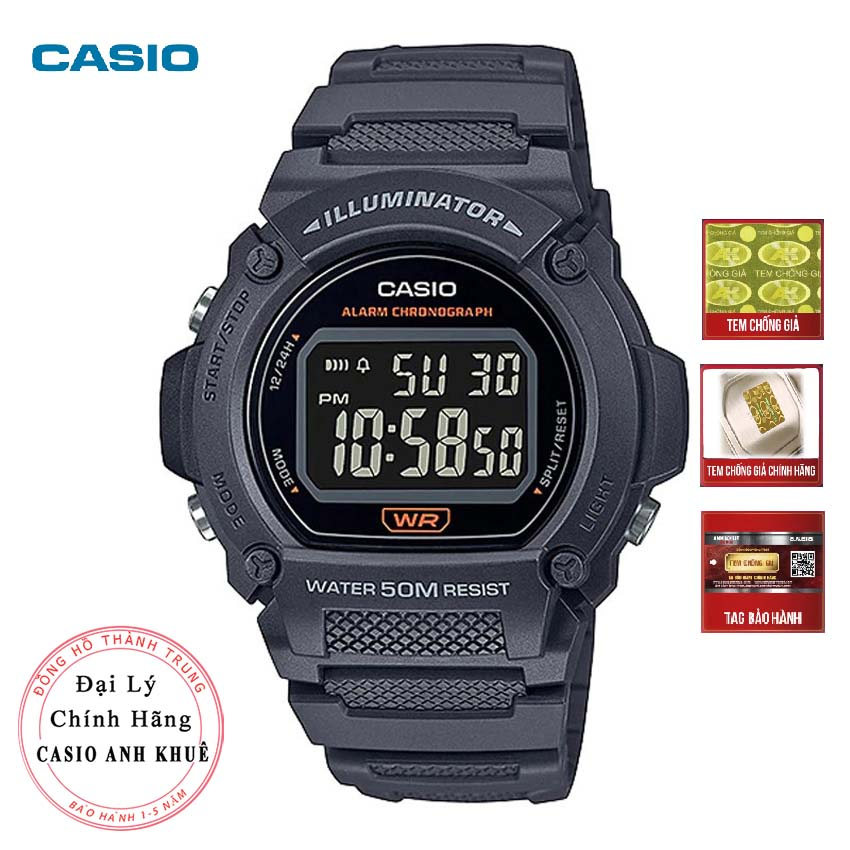 Đồng hồ điện tử nam Casio W-219H-8BVDF thể thao giá rẻ