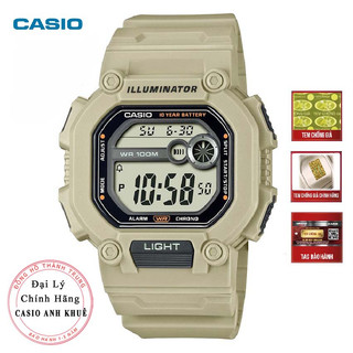 Đồng hồ casio nam W-737HX-5AVDF mặt vuông khỏe khoắn.