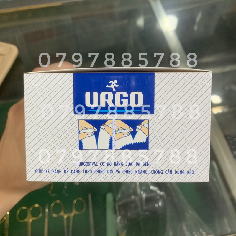 Băng keo y tế lụa Urgosyval Hộp 12 cuộn
