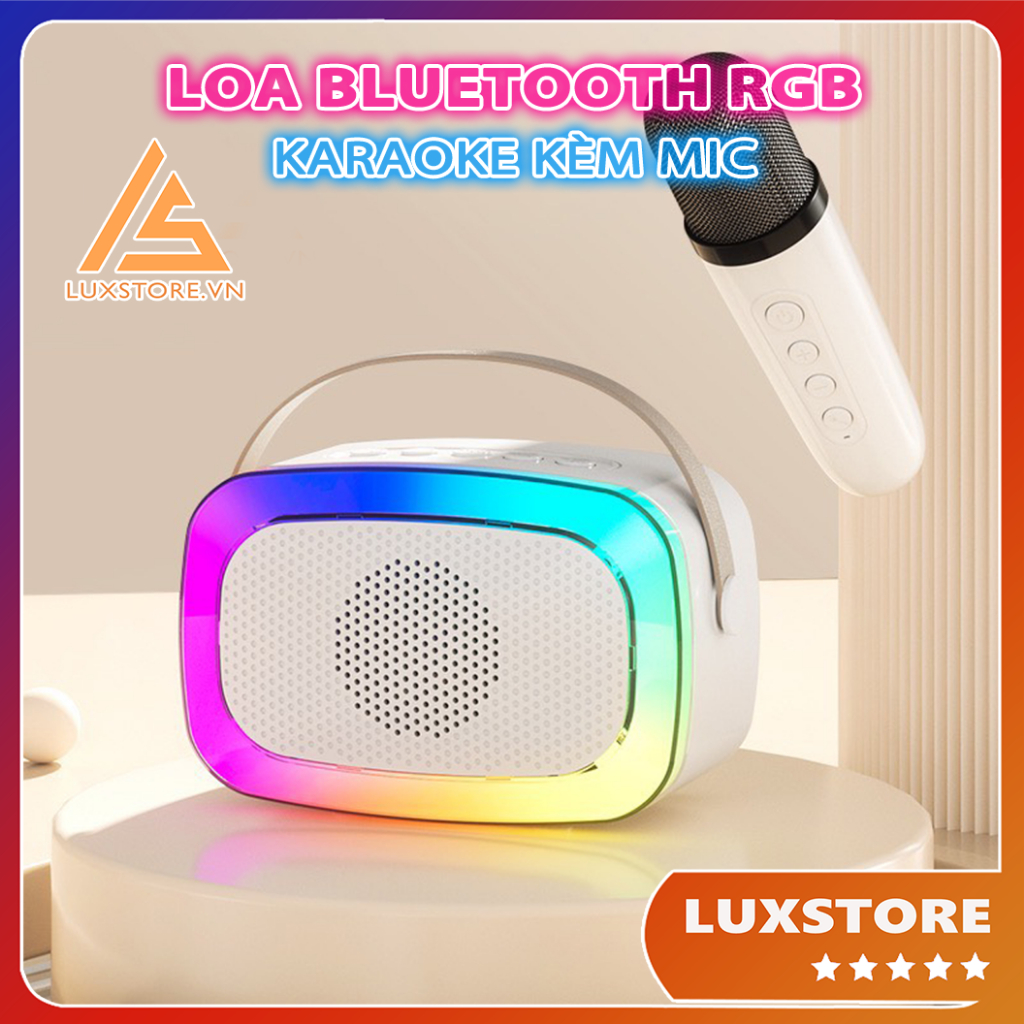 LOA BLUETOOTH MINI KARAOKE KÈM MIC K88 KHÔNG DÂY, KÈM 01 MIC CÔNG SUẤT HÁT 10W, BẢO HÀNH 6 THÁNG – LUXSTORE