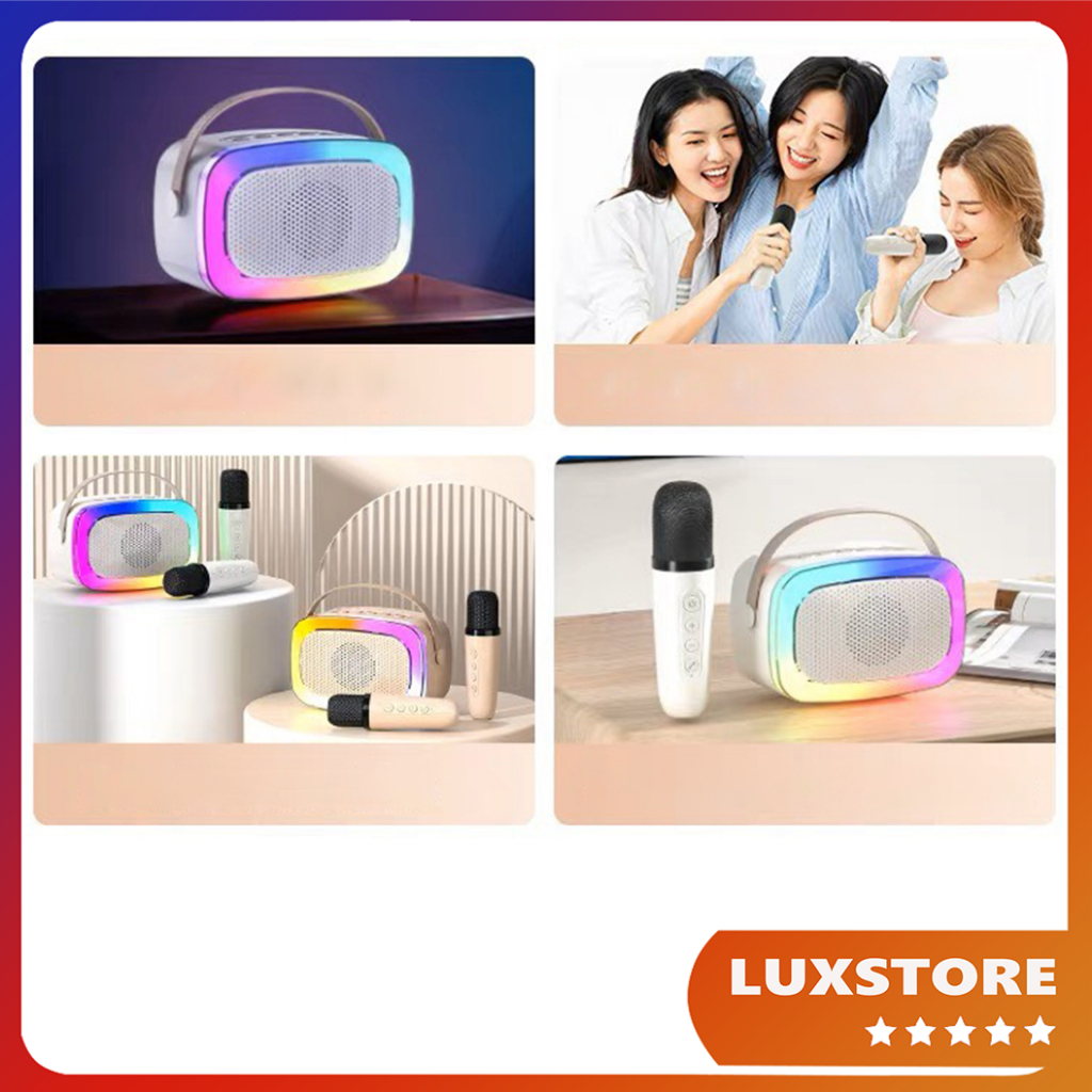 LOA BLUETOOTH MINI KARAOKE KÈM MIC K88 KHÔNG DÂY, KÈM 01 MIC CÔNG SUẤT HÁT 10W, BẢO HÀNH 6 THÁNG – LUXSTORE