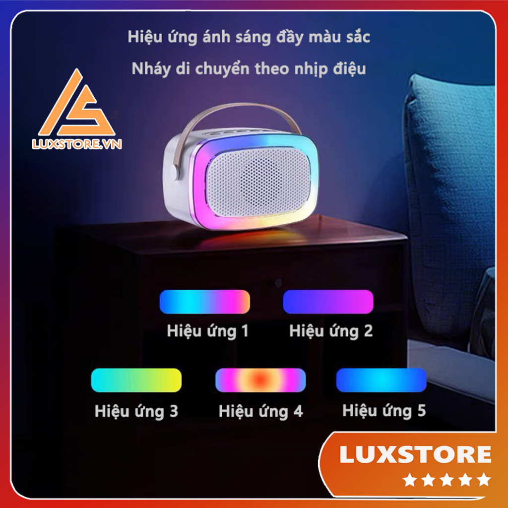 LOA BLUETOOTH MINI KARAOKE KÈM MIC K88 KHÔNG DÂY, KÈM 01 MIC CÔNG SUẤT HÁT 10W, BẢO HÀNH 6 THÁNG – LUXSTORE