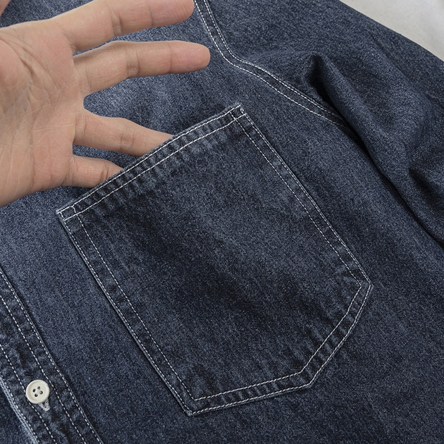 Áo Sơ Mi Denim Nam Cao Cấp Form Suông DENIMST S102