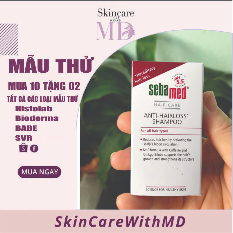 Mẫu thử dầu gội ngăn rụng tóc Sebamed pH 5.5 20ml