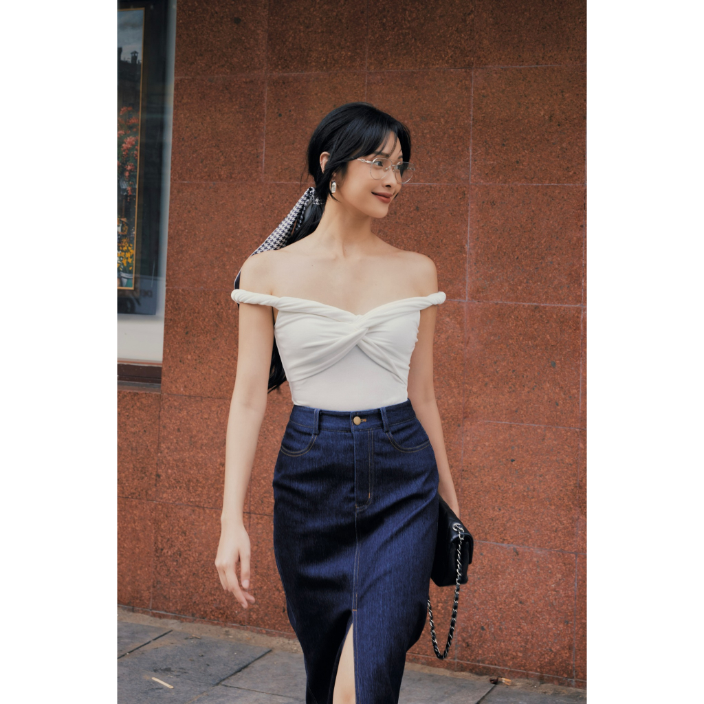 Chân váy denim Long Denim Skirt HUONG BOUTIQUE HBZ480