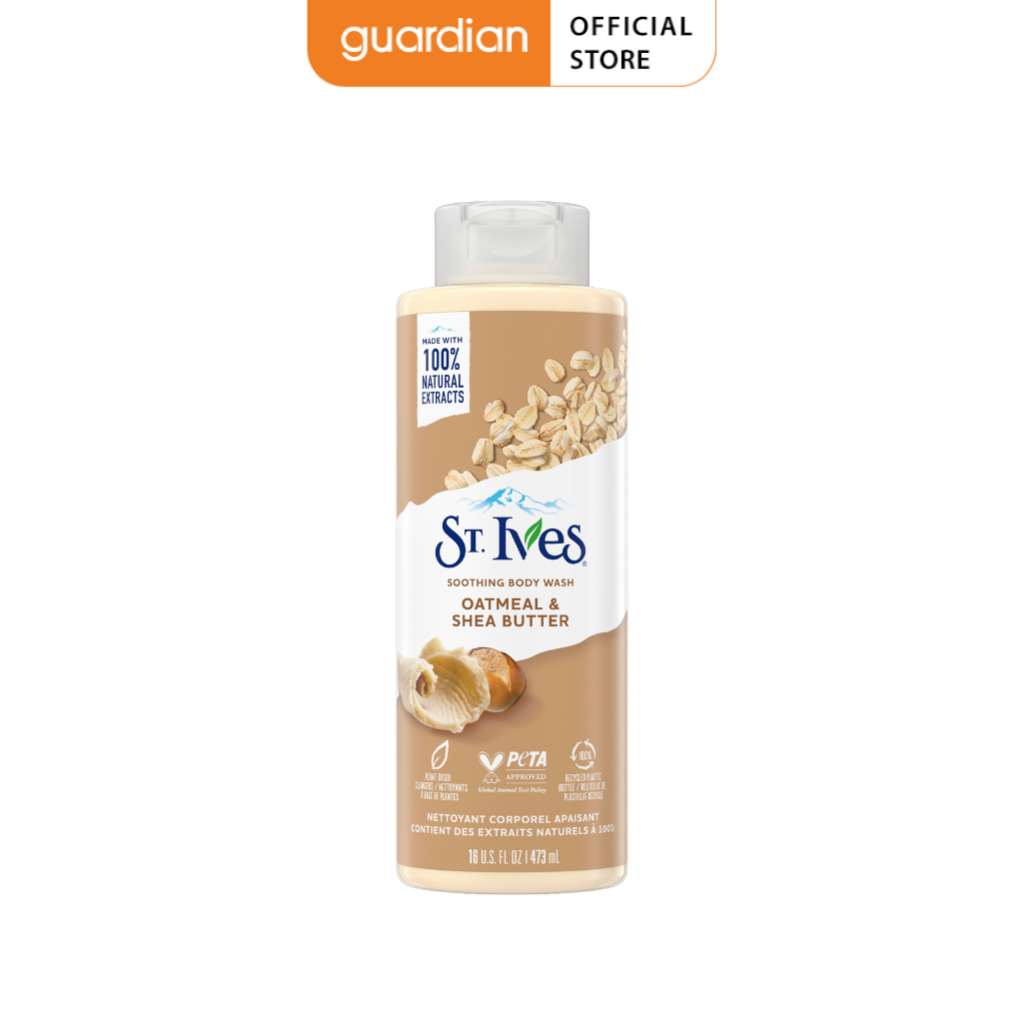 Sữa Tắm Yến Mạch Và Bơ Soothing Body Wash Oatmeal & Shea Butter St. Ives 473ml