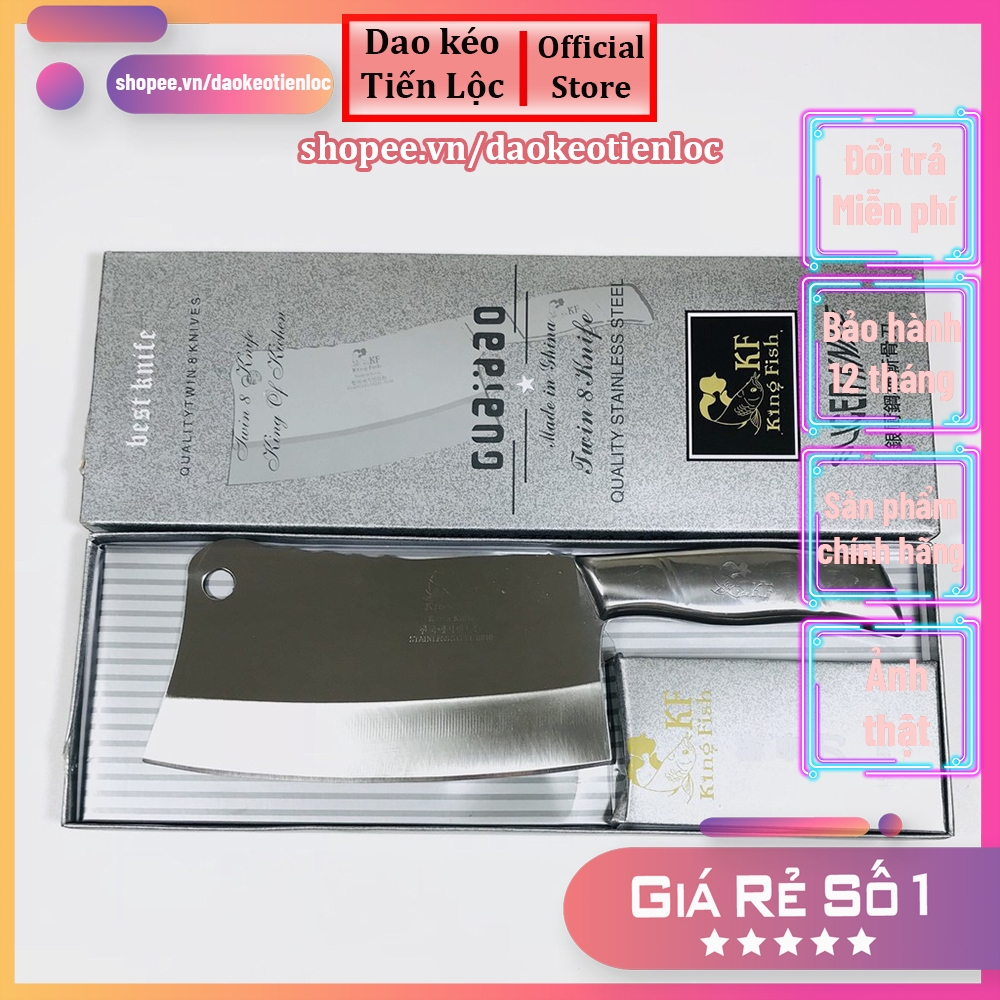 Dao thái thịt nhà bếp dao thép không gỉ - Bảo hành 12 tháng