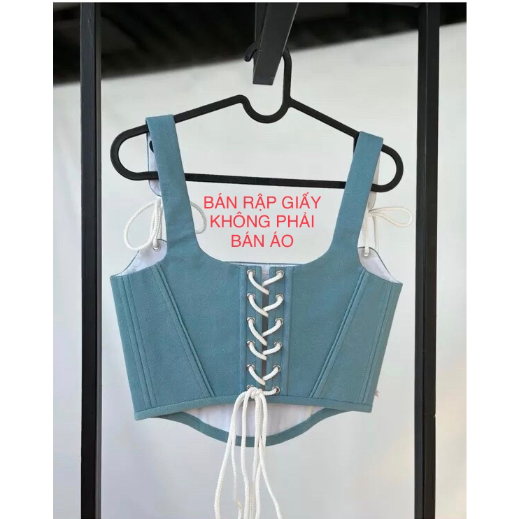 RACorset02  RẬP BẰNG GIẤY áo corset dây cách điệu