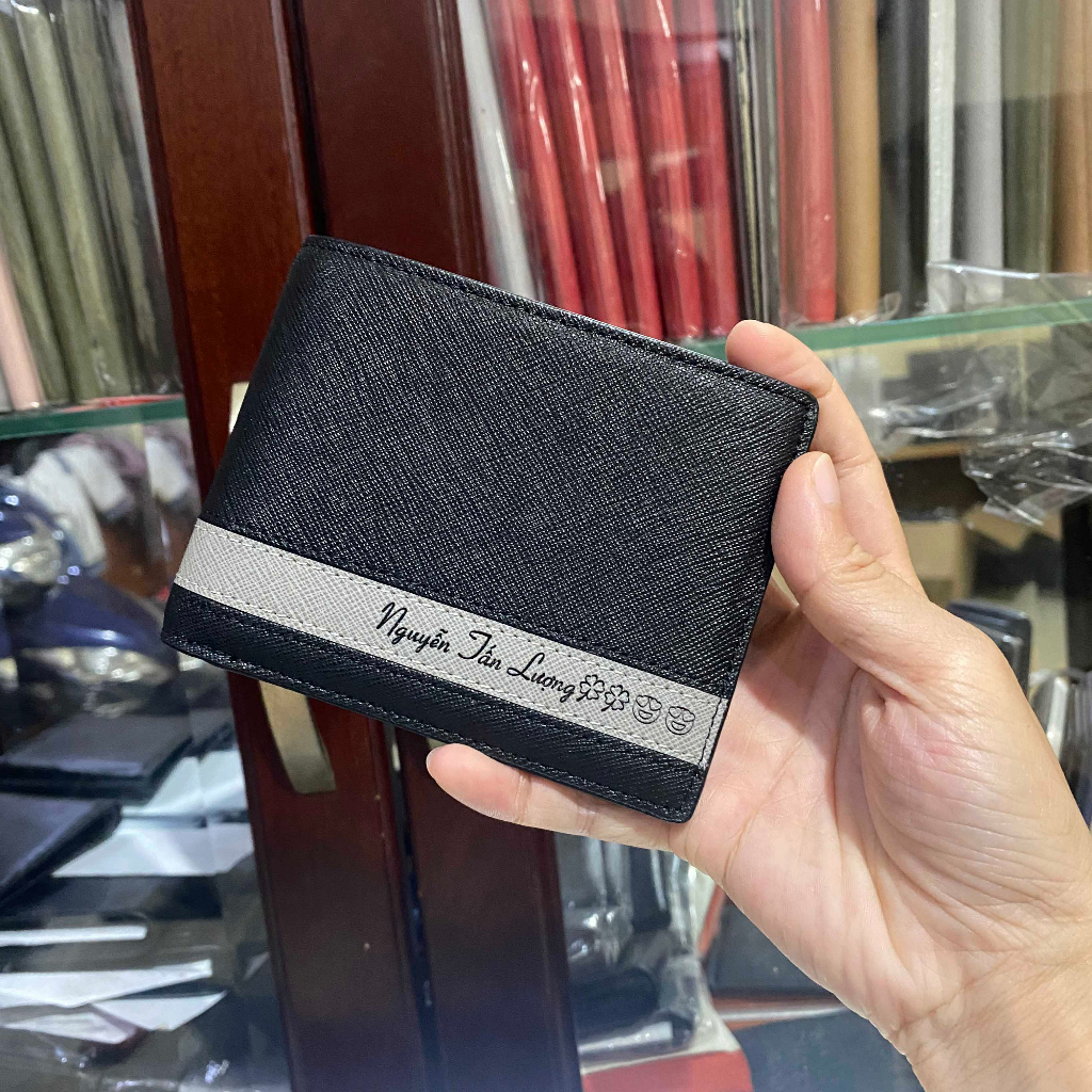 Ví Nam Da Bò ví ngang Da Saffiano  Sovis Jnino