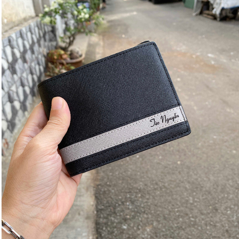 Ví Nam Da Bò ví ngang Da Saffiano  Sovis Jnino