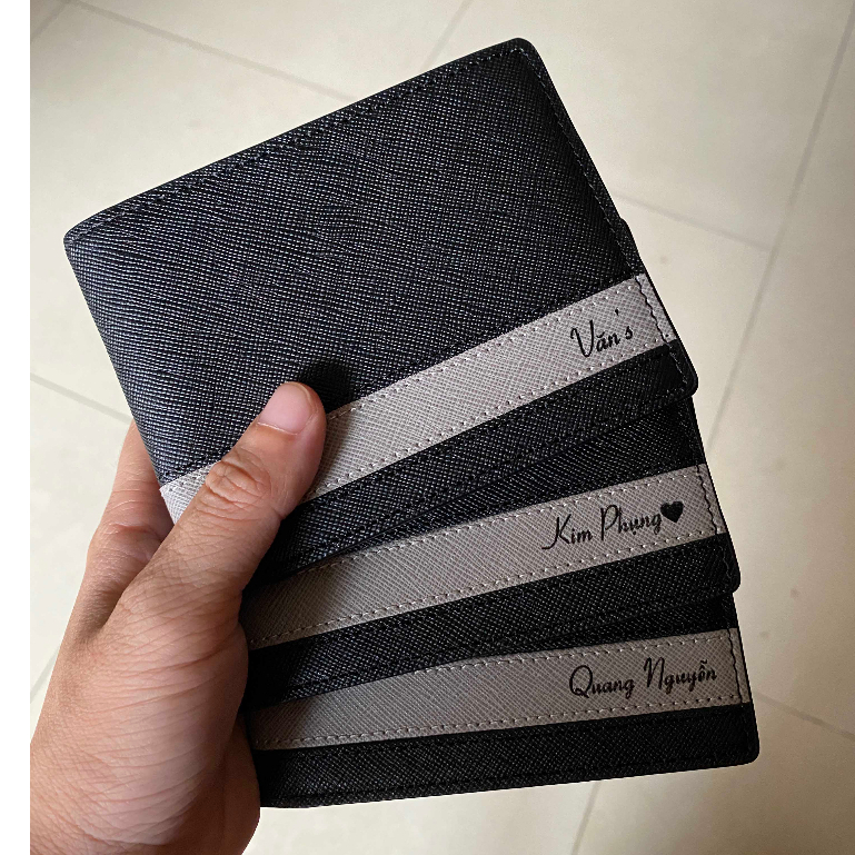 Ví Nam Da Bò ví ngang Da Saffiano  Sovis Jnino