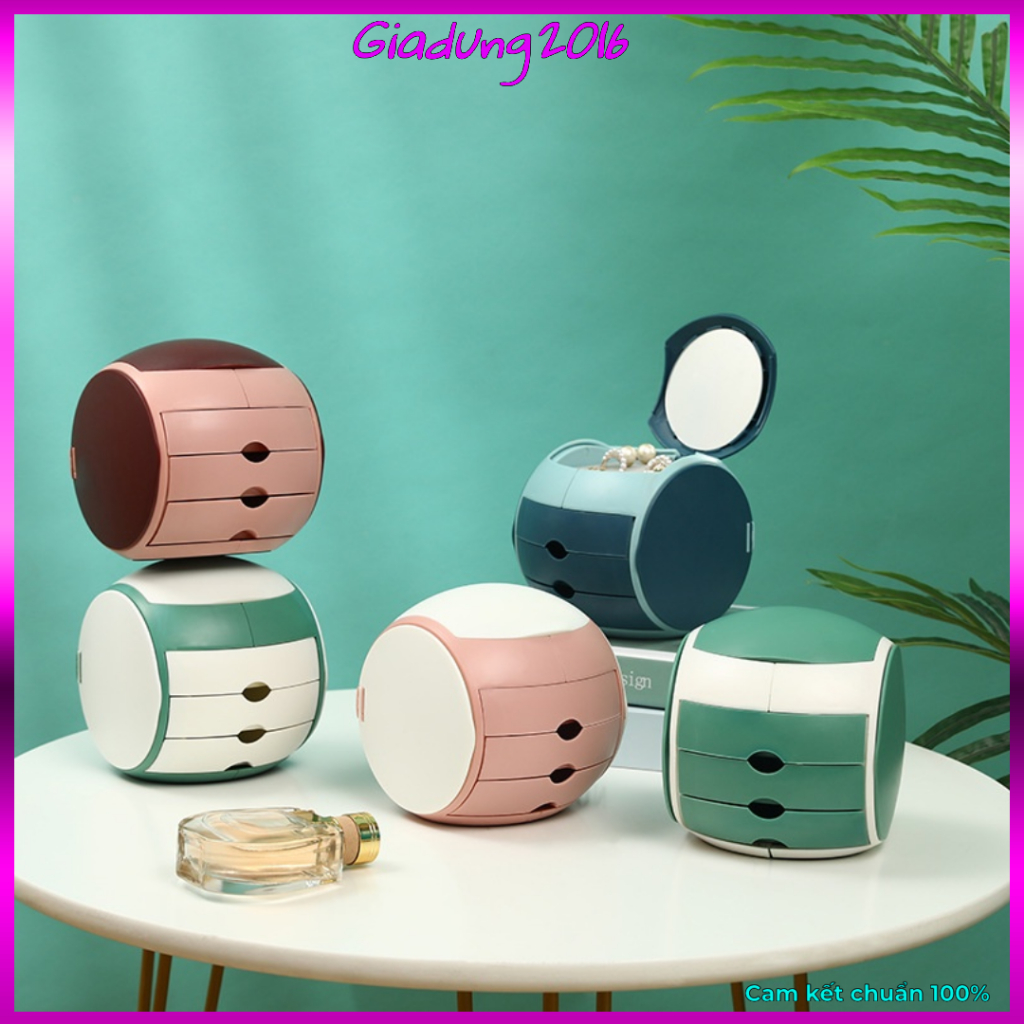Hộp đựng trang sức mini🌏FREE SHIP🌎nhiều ngăn kệ để đồ phụ kiện nữ trang treo bông tai vòng tay nhẫn