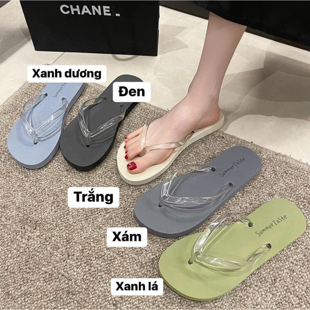 Dép lê nữ tông xỏ ngón tông Lào huyền thoại quai trong dễ phối đồ