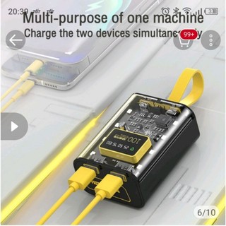 Pin sạc dự phòng trong suốt có đèn 10000mah