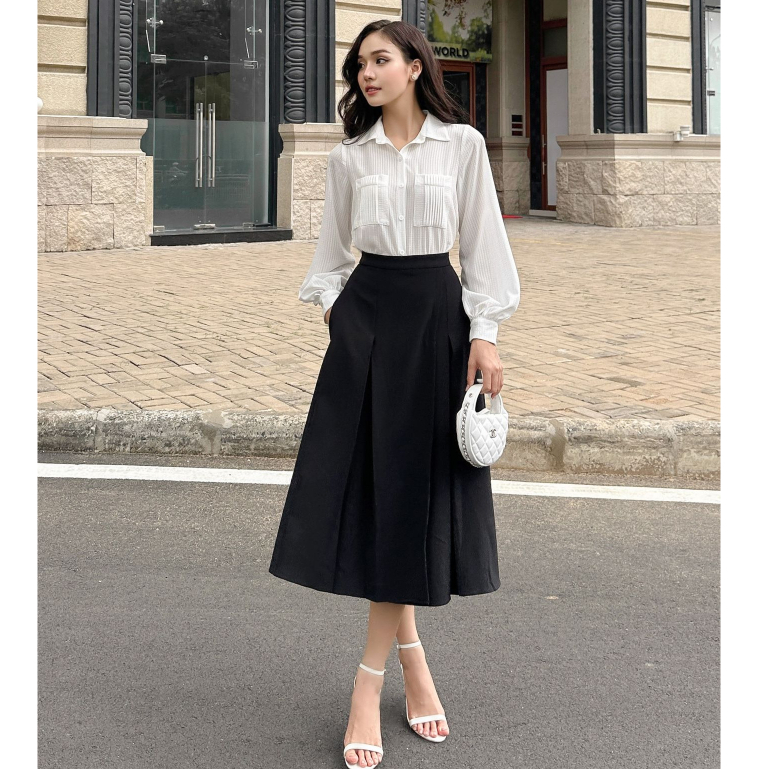 OLV - Chân váy A Line Skirt in Black