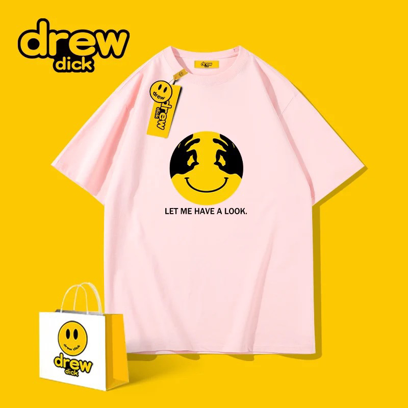 Áo phông cộc tay DR11 hàng cao cấp in hình mặt cười có 4 màu