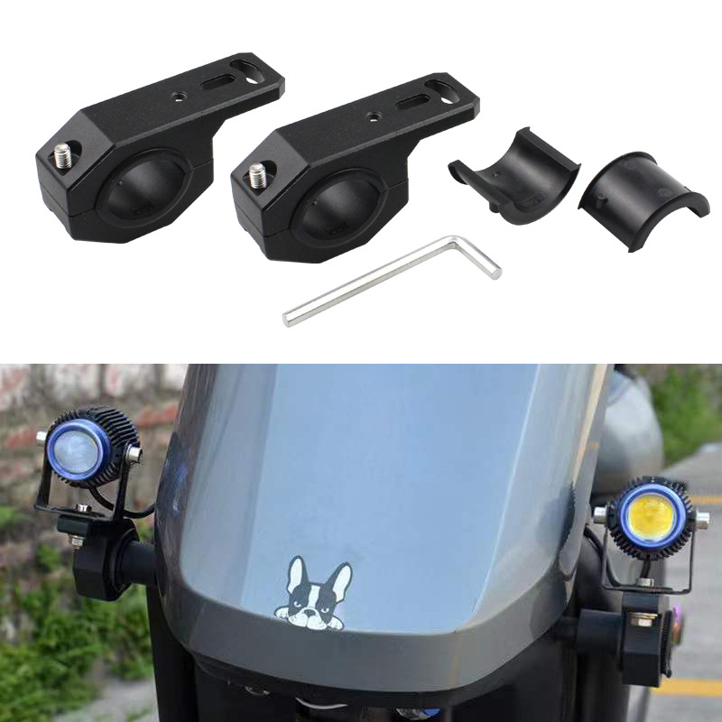 Pát kẹp nhôm lắp ghi đông xe máy mô tô 18-30mm đèn trợ sáng