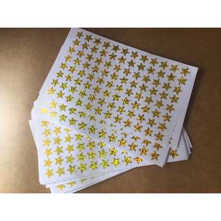 Sticker ngôi sao nhỏ ánh vàng nhũ lấp lánh