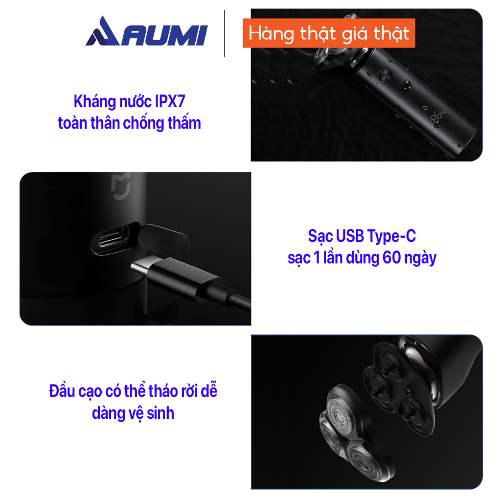 Máy cạo râu Xiaomi Mijia Smart Electric Shaver S500 kháng nước IPX7