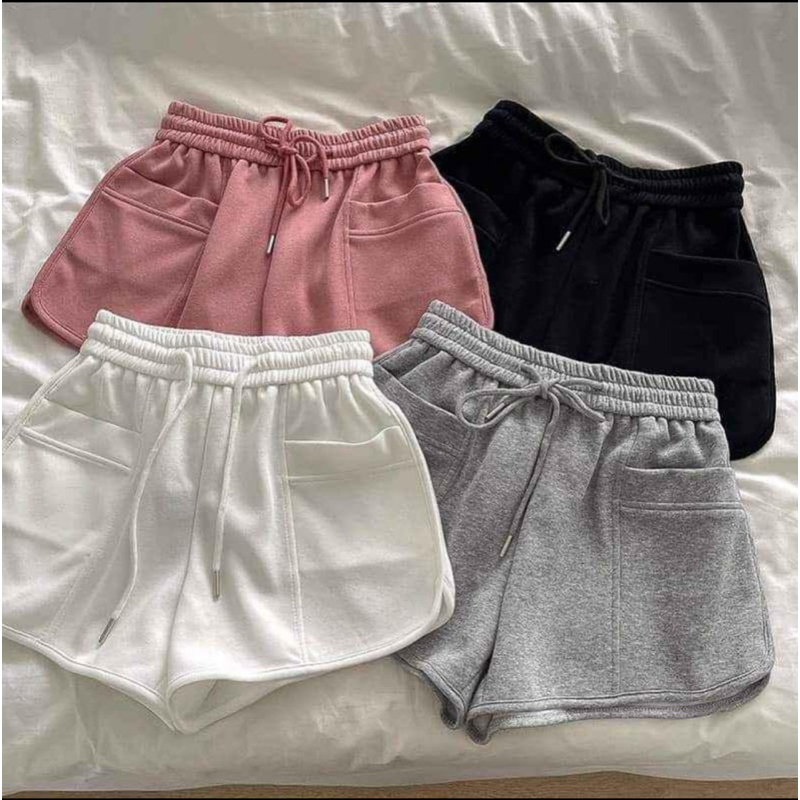 Quầ short thể thao đùi 4 màu mặc nhà, Quần đùi nữ, Quần short nữ thể thao, vải da cá lưng thun thiết kế rút dây  🌈🌈🌈