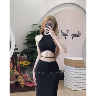 Đầm sát nách hở eo