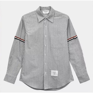 Áo sơ mi thom kẻ xám dài tay vải cotton lụa cao cấp