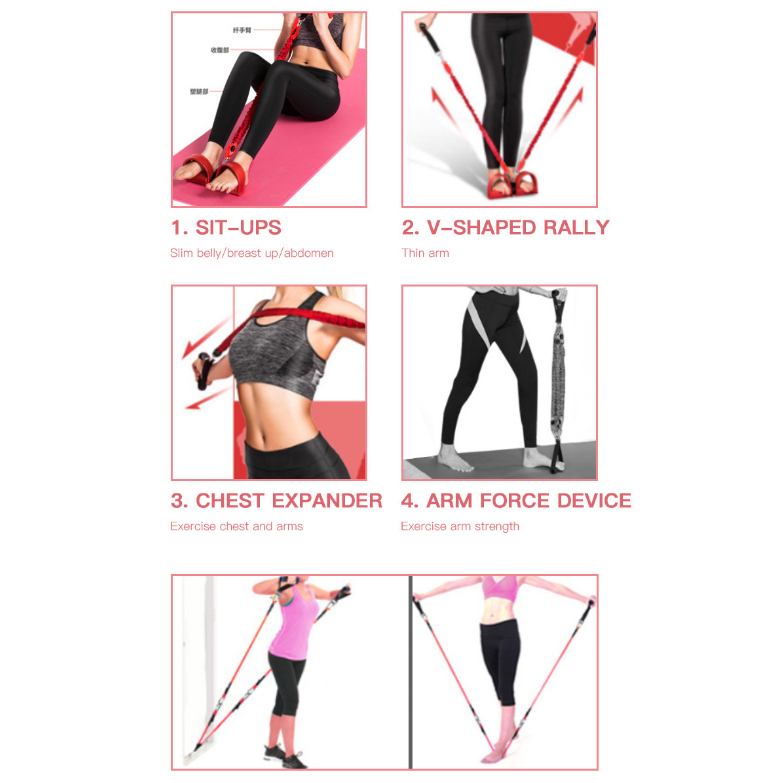 Dây Kéo Đàn Hồi Tập Thể Dục Cao Cấp - Bộ Dây Kéo Tập Thể Hình Đa Năng