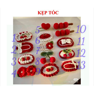 Kẹp tóc cho bé bằng len xinh xắn