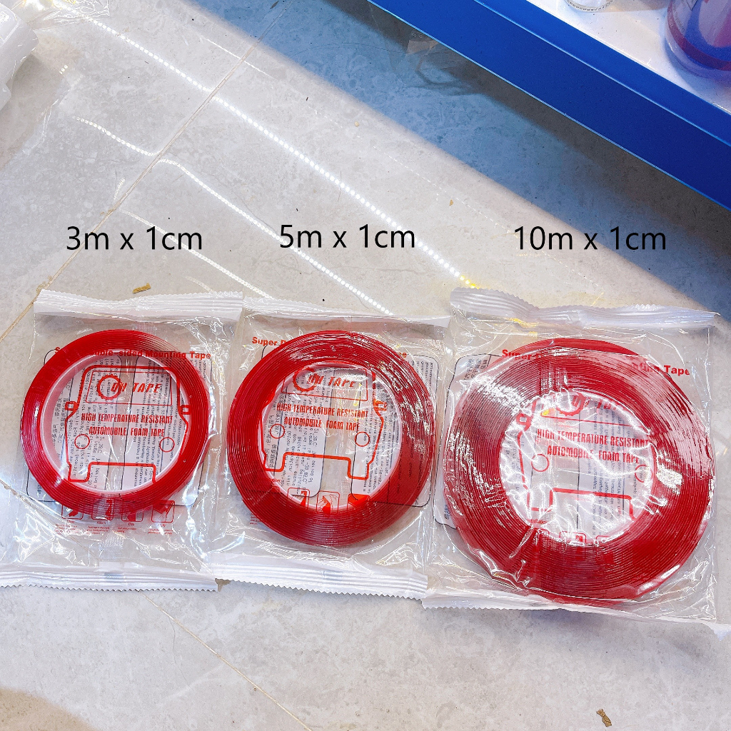 Băng dính đỏ tạo fan mi - Băng keo dán bảng mẫu nail, thanh gắn mẫu móng nailbox