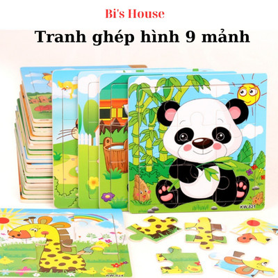 Tranh ghép hình 9 mảnh Bi's House size 15*15 cm