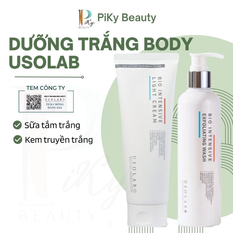 (Tem Công Ty) Bộ dưỡng trắng da tại nhà cao cấp Bio Intensive USO LAB 250ml
