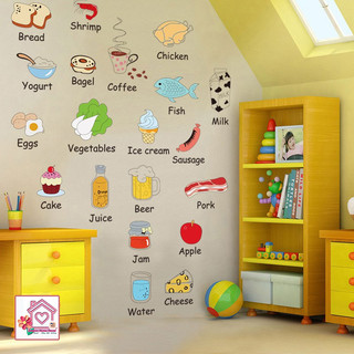 Decal dán tường món ăn tiếng anh