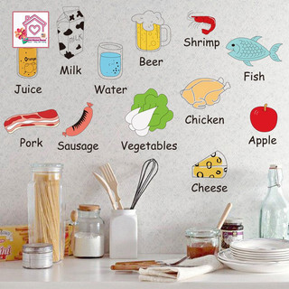 Decal dán tường món ăn tiếng anh