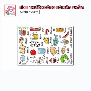 Decal dán tường món ăn tiếng anh