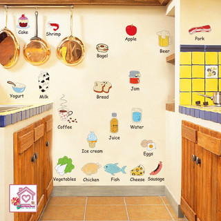 Decal dán tường món ăn tiếng anh