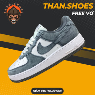 Giày af1 low white grey, af1 trắng xám chuột - than.shoes