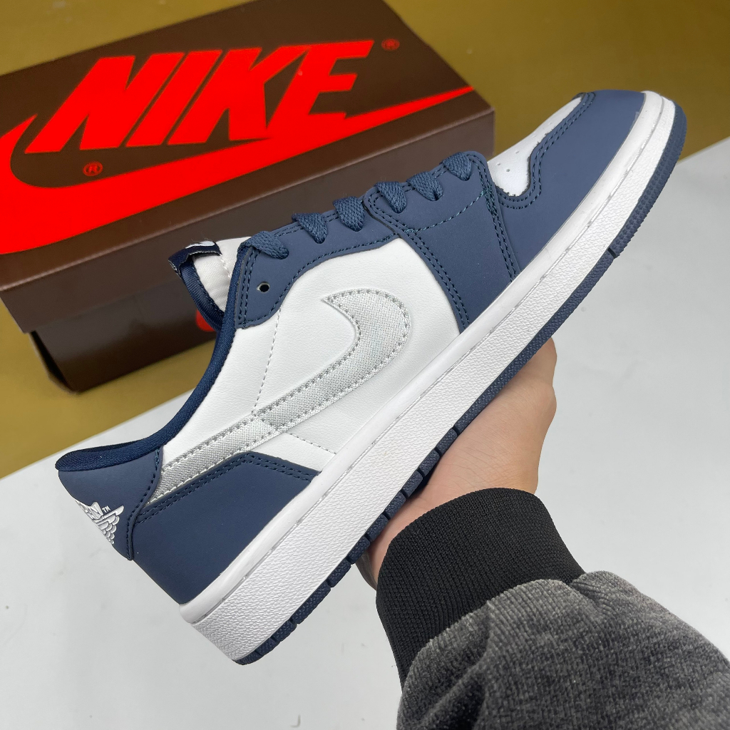 Giày Eric Koston x JD1 Low SB Midnight Navy, JD1 Thấp Xanh Trắng Móc Xám - Than.Shoes