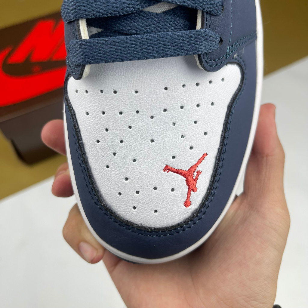 Giày Eric Koston x JD1 Low SB Midnight Navy, JD1 Thấp Xanh Trắng Móc Xám - Than.Shoes