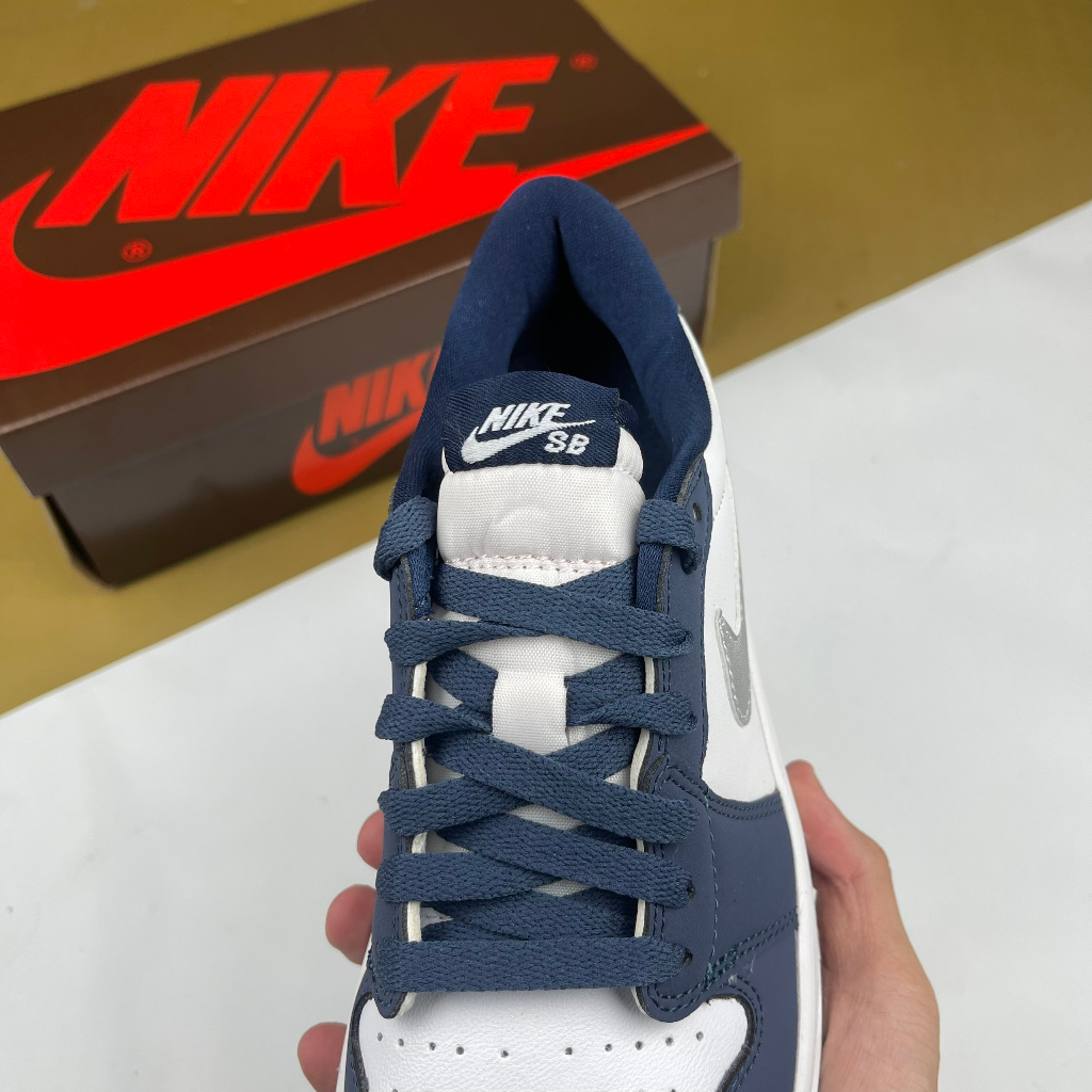 Giày Eric Koston x JD1 Low SB Midnight Navy, JD1 Thấp Xanh Trắng Móc Xám - Than.Shoes
