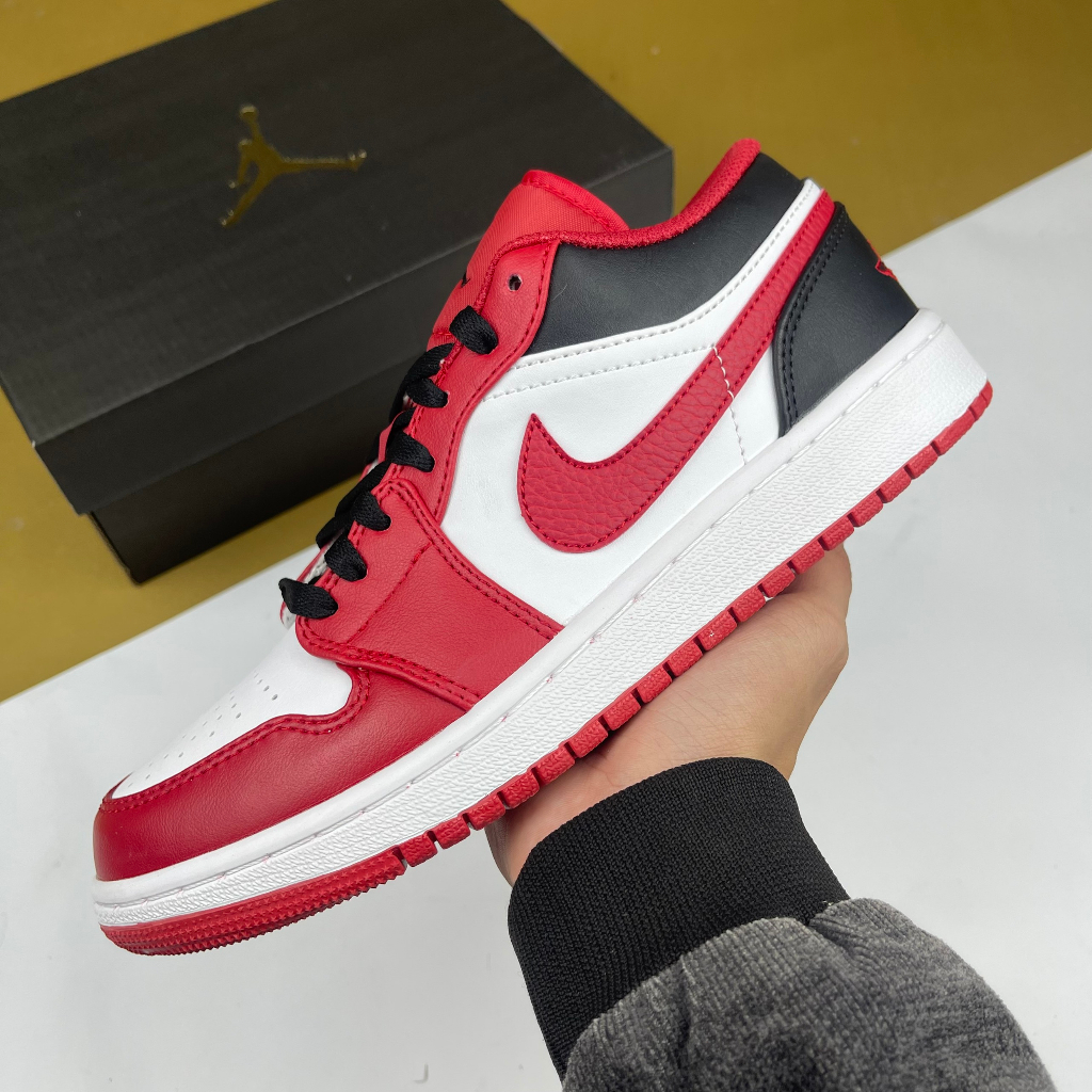 Giày JD1 Low Reverse Black Toe, JD1 Thấp Đỏ Trắng Gót Đen Bản Cao Cấp - Than.Shoes