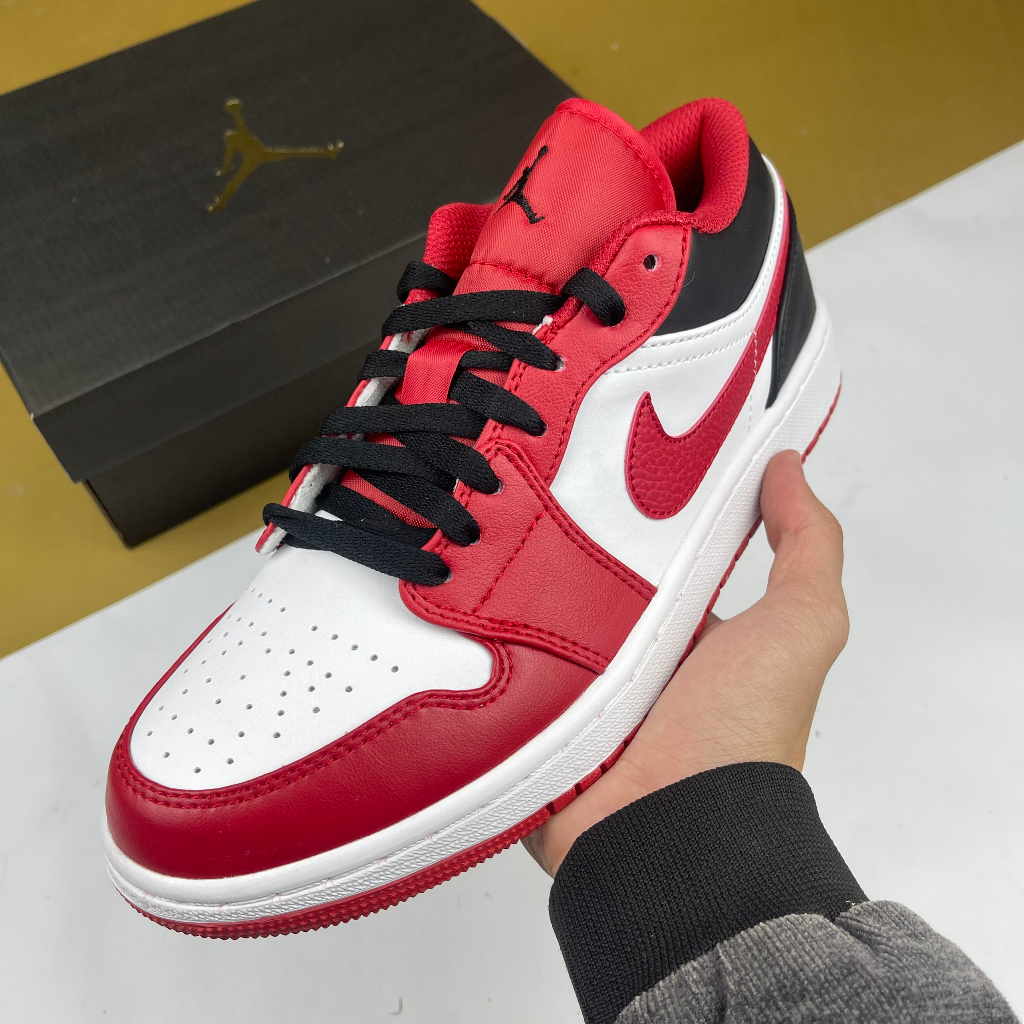 Giày JD1 Low Reverse Black Toe, JD1 Thấp Đỏ Trắng Gót Đen Bản Cao Cấp - Than.Shoes