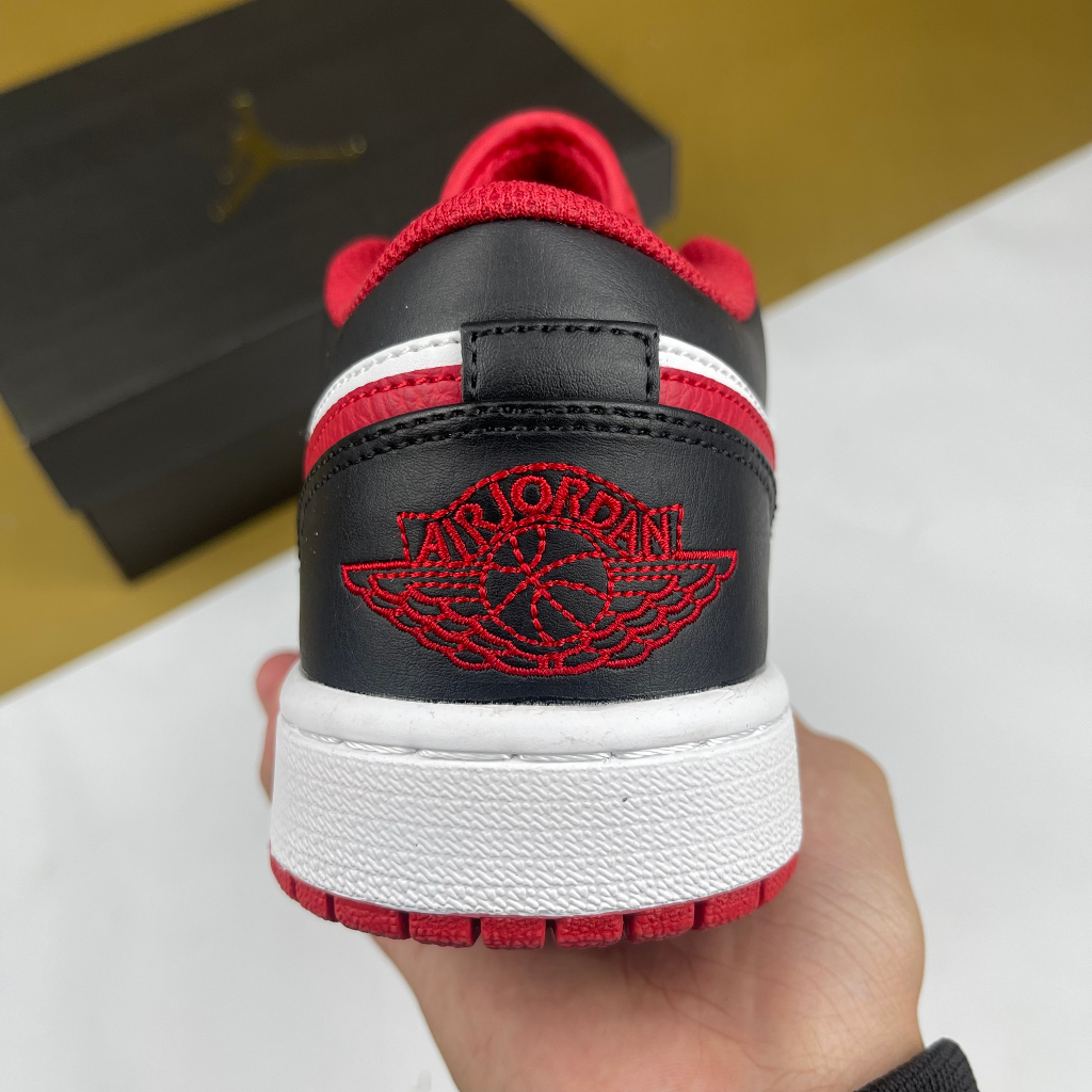 Giày JD1 Low Reverse Black Toe, JD1 Thấp Đỏ Trắng Gót Đen Bản Cao Cấp - Than.Shoes