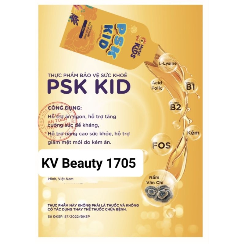 Siro Trẻ Em PSK KID hộp 30 gói nguyên seal nguyên tem