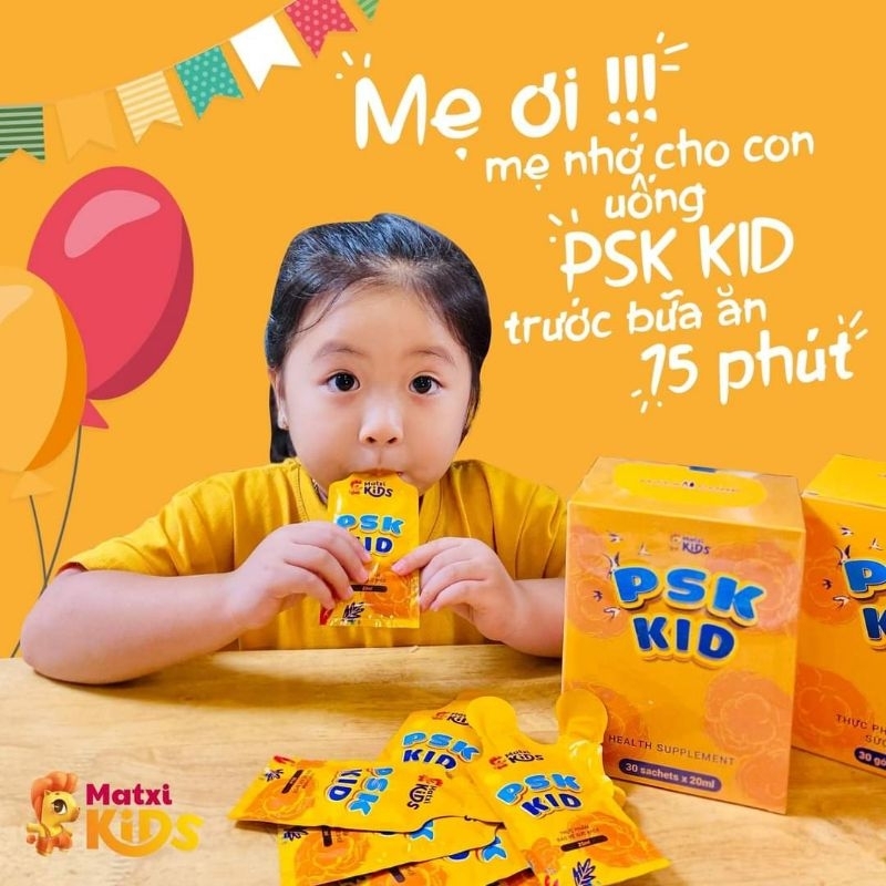 Siro Trẻ Em PSK KID hộp 30 gói nguyên seal nguyên tem