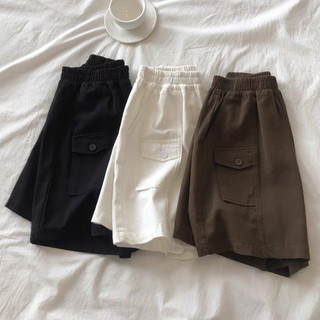 Quần short kaki phối túi nắp - M013
