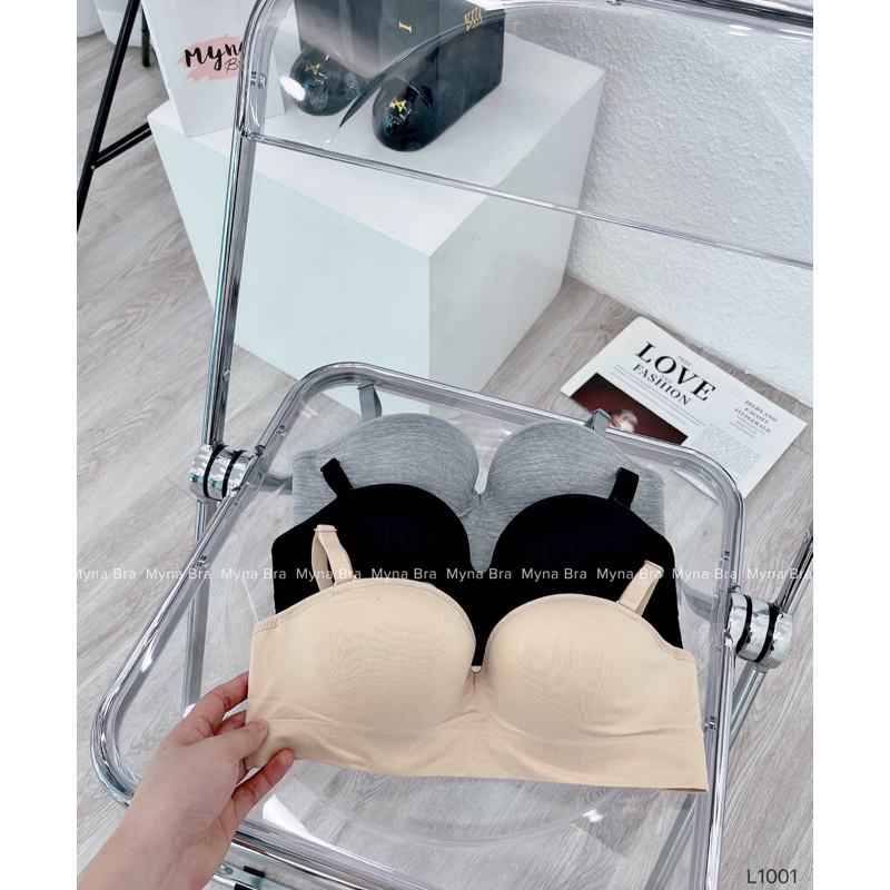 Áo lót đệm mỏng cotton cao cấp, quả ngang nâng ngực: L1001