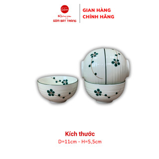 Bát ăn cơm, chén ăn cơm đào xanh cổ vịt, bát ăn cơm gốm bát tràng