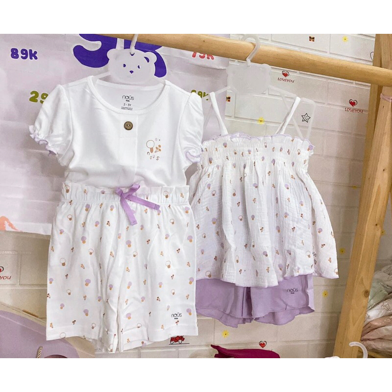 Bộ 2 dây bé gái từ 2-5y