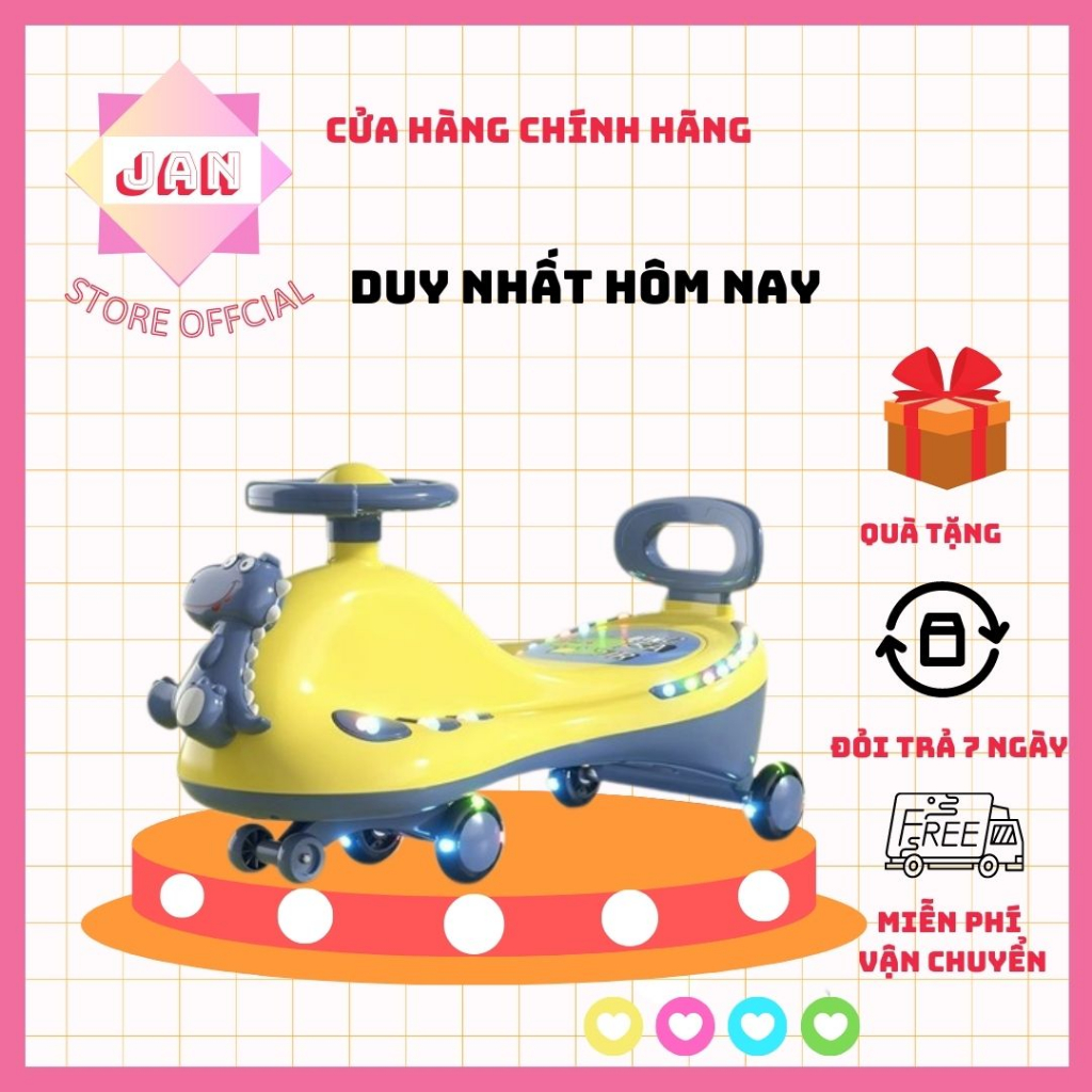 Xe lắc cho bé có đèn nhạc,xe chòi chân khủng long cao cấp cho trẻ 1-5 tuổi bảo hành 6 tháng .