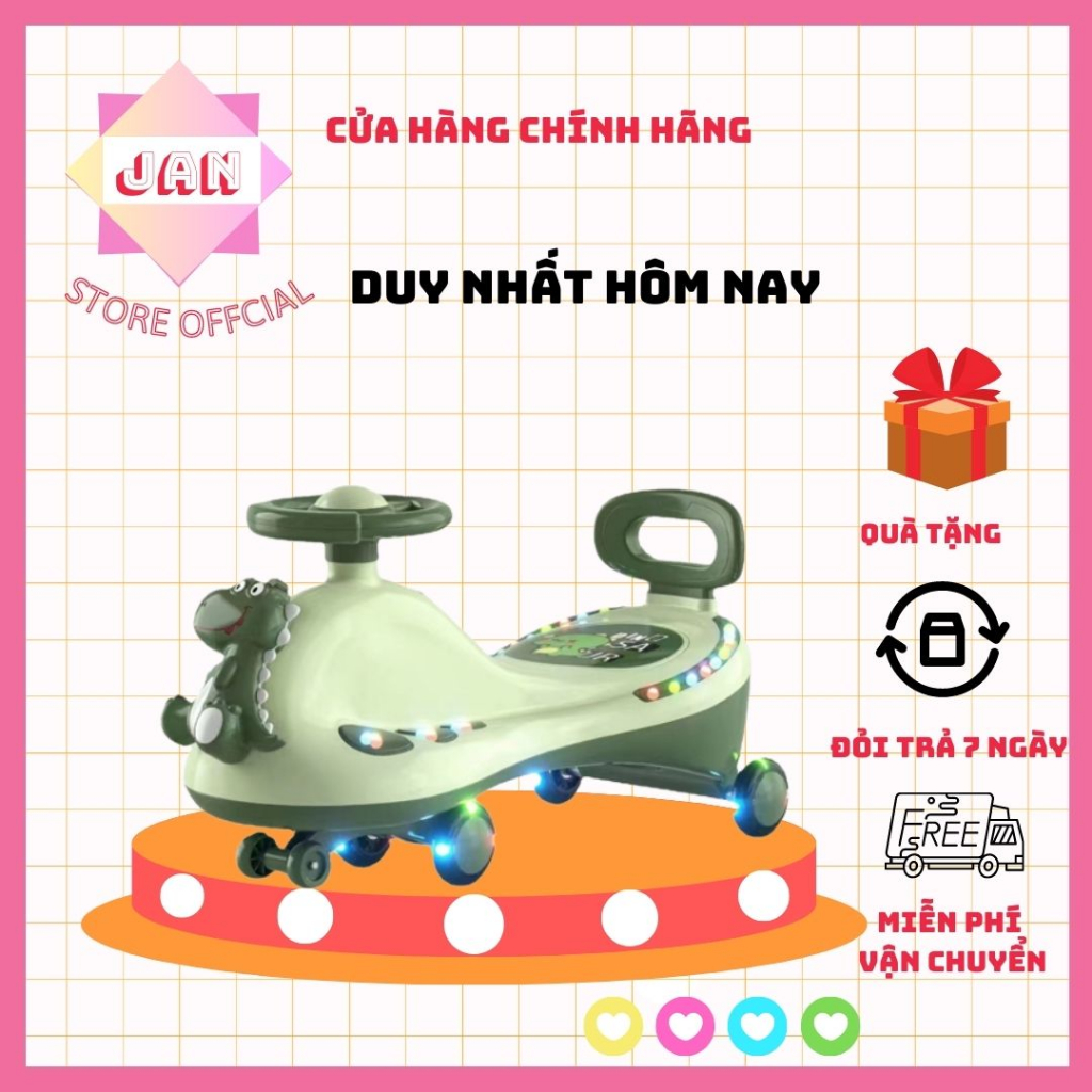 Xe lắc cho bé có đèn nhạc,xe chòi chân khủng long cao cấp cho trẻ 1-5 tuổi bảo hành 6 tháng .